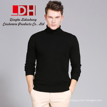 2017 Novo genuíno cashmere suéter homem caxemira vire baixo colar pullovers camisola de cashmere mink